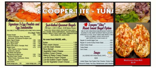 Individual menu screens and connected image