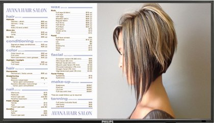Salon Digital Menu boards
